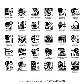 Set of Business Essential thin line and pixel perfect icons for any web and app project. 