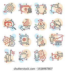 Set of Business and finance icon. Business pack symbol template for graphic and web design collection logo vector illustration