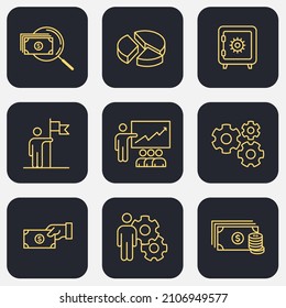 Set of Business and finance icon. Business pack symbol template for graphic and web design collection logo vector illustration