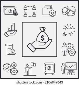Set of Business and finance icon. Business pack symbol template for graphic and web design collection logo vector illustration