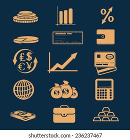 set of business and finance icons