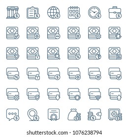Set of business and finance icons. Vector illustration