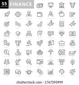 Set of business and finance icons. Vector illustration