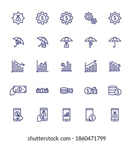 Set of Business financial logo design concept, Accounting logo design vector template, Icon symbol