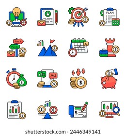 Set of Business Flat Icons 

