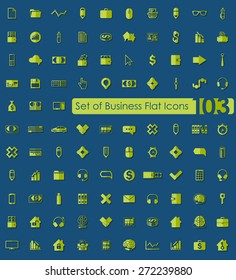 Set of business flat icons