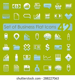 Set of business flat icons