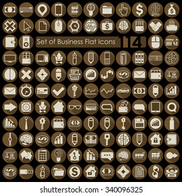 Set of business flat icons