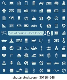 Set of business flat icons for Web and Mobile Applications