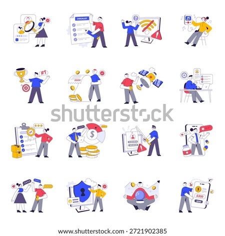 Set of Business Flat Illustrations