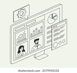 Set business flat vector illustration design style concept. for graphic and web page banners. cartoon character design