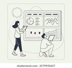 Set business flat vector illustration design style concept. for graphic and web page banners. cartoon character design