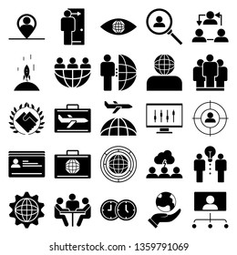The set of business - flow, hierarchy, interview, job, development, gear, chart, data, business, management, ceremony, cutting, eye, global, communication, consulting, online