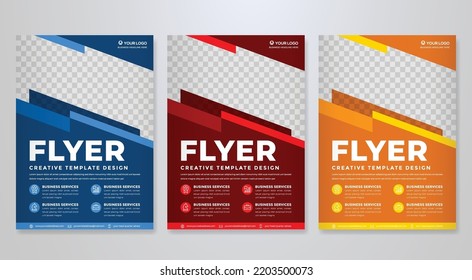 set of business flyer layout template design with minimalist and modern style