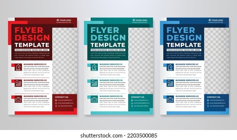 set of business flyer layout template design with minimalist and modern style