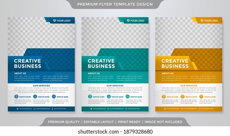 set of business flyer with modern concept and simple style use for business profile and publication