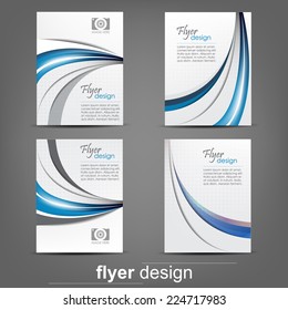 Set of business flyer template, corporate banner, cover design or brochure/design with place for your content or creative editing.