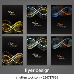 Set of business flyer template, corporate banner, cover design or brochure/design with place for your content or creative editing.