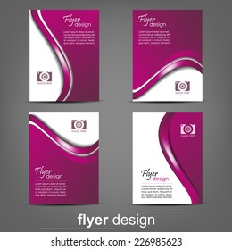 Set of business flyer template for cover design, document folder or brochure/design with place for your content