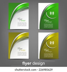 Set of business flyer template for cover design, document folder or brochure/design with place for your content