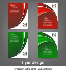 Set of business flyer template for cover design, document folder or brochure/design with place for your content