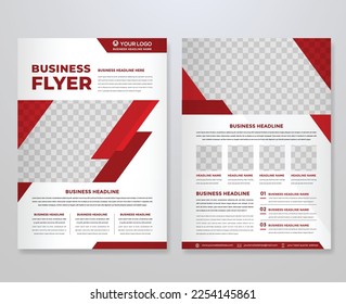 set of business flyer template design with abstract concept and minimalist layout	