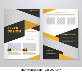 set of business flyer template design with abstract concept and minimalist layout	