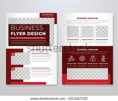 set of business flyer template design with abstract concept and minimalist layout