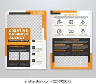 set of business flyer template with minimalist layout and modern style use for promotion kit and product publication