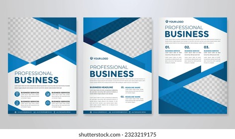 set of business flyer template with minimalist layout and modern style use for promotion kit and product publication