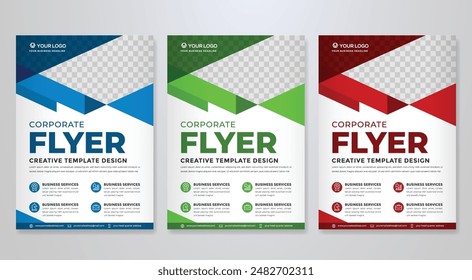 set of business flyer template with minimalist layout and modern style use for promotion kit and product publication