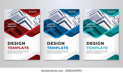 set of business flyer template with minimalist layout and modern style use for promotion kit and product publication