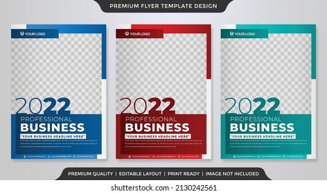 conjunto de plantillas de folleto de negocios con un uso de estilo moderno para la presentación y el afiche de la empresa