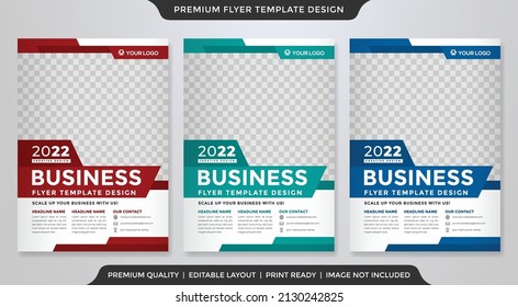 set of business flyer template with modern style use for corporate presentation and poster