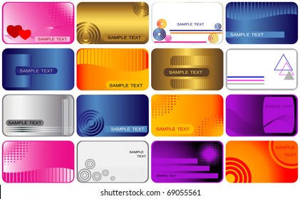 set business and gift cards. vector.