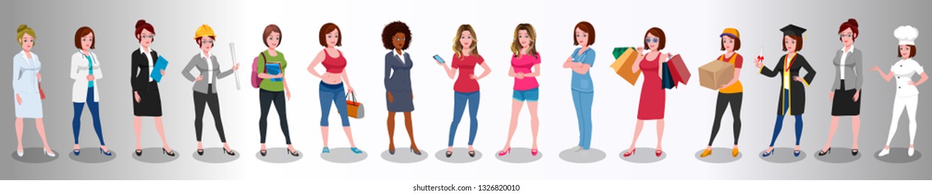Set of Business Girls