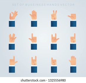 set of business hands vector illustration eps10