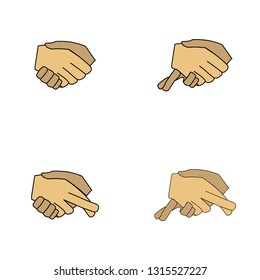 set business handshake vector icon