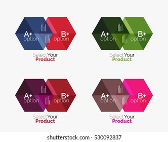 Conjunto de diseños de hexágono de negocio con texto y opciones. Elementos de diseño de diseño web diseño de navegación, infografía o presentación corporativa