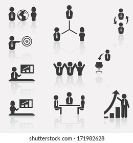 Set of business , human resources, and communication icon. 