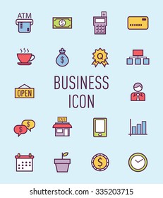 set of business icon
