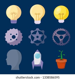 set of business icons