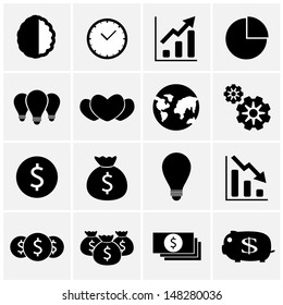 set of business icons