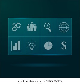 Set of business icons.