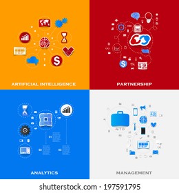 Set of business icons