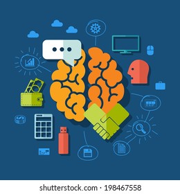 Set of business icons