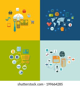 Set of business icons