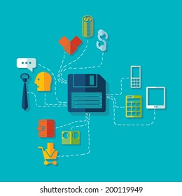 Set of business icons