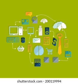 Set of business icons