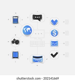 Set of business icons
